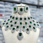 Kiara Advani Inspired American Diamond Choker Necklace Set With Earring & Maangtikka Combo Designer Bridal Necklace Indian Wedding Jewelry