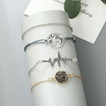 Arihant Stylish Globe and Heart Beat Multi Design Splendid Bracelet For Women/Girls (Pack of 4) 49002