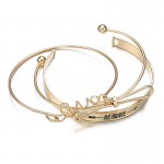Arihant Mesmerizing Romantic Love & Note Design Brilliant Cuff Bracelet For Women/Girls 49011