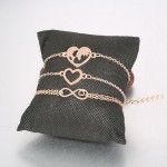 Arihant combo of 3 Rose Gold Plated Charm Bracelets 49015