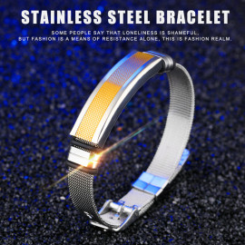 Arihant Men's Fashion Stainless Steel Gold Elegant Bracelet for Men 49077