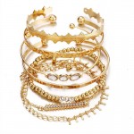 Arihant Set of 7 Gold Plated Boho Bracelets 49081