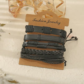 Arihant Multi Layered Lather Bracelet for Men 49085