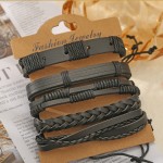 Arihant Multi Layered Lather Bracelet for Men 49085