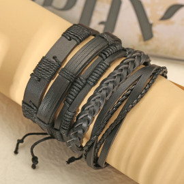 Arihant Multi Layered Lather Bracelet for Men 49085