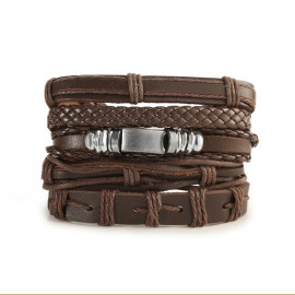 Arihant Multi Layered Lather Bracelet for Men 49087