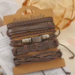 Arihant Multi Layered Lather Bracelet for Men 49087
