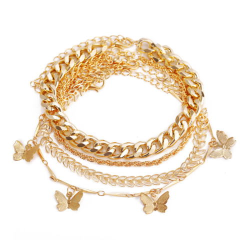 Arihant Mesmerizing Butterfly Multi Strand Gold Pl...