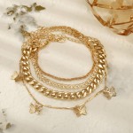 Arihant Mesmerizing Butterfly Multi Strand Gold Plated Bracelet For Women/Girls 49088
