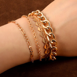 Arihant Gold Plated Multi Strand Bracelet For Women