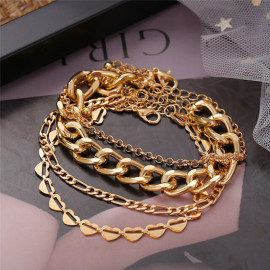 Arihant Gold Plated Multi Strand Bracelet For Women