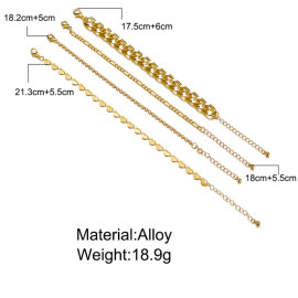 Arihant Gold Plated Multi Strand Bracelet For Women