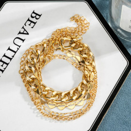 Arihant Gold Plated Multi Strand Bracelet For Women
