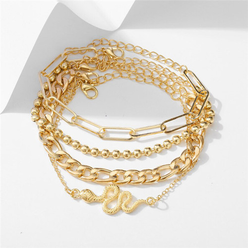 Arihant Marvellous Gold Plated Multi Strand Bracelet For Women