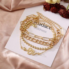 Arihant Marvellous Gold Plated Multi Strand Bracelet For Women