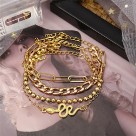 Arihant Marvellous Gold Plated Multi Strand Bracelet For Women