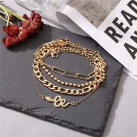 Arihant Marvellous Gold Plated Multi Strand Bracelet For Women