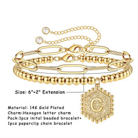 Arihant Jewellery For Women Gold Plated Alphabetical "C" Bracelet