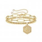 Arihant Jewellery For Women Gold Plated Alphabetical "E" Bracelet