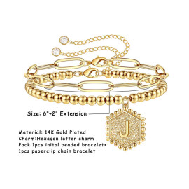Arihant Jewellery For Women Gold Plated Alphabetical "J" Bracelet