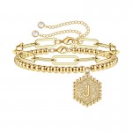 Arihant Jewellery For Women Gold Plated Alphabetical "J" Bracelet