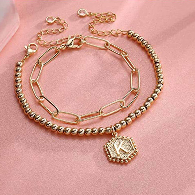 Arihant Jewellery For Women Gold Plated Alphabetical "K" Bracelet