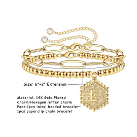 Arihant Jewellery For Women Gold Plated Alphabetical "L" Bracelet