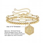 Arihant Jewellery For Women Gold Plated Alphabetical "M" Bracelet
