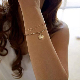Arihant Jewellery For Women Gold Plated Alphabetical "M" Bracelet