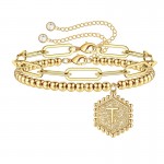 Arihant Jewellery For Women Gold Plated Alphabetical "T" Bracelet