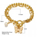 Arihant Jewellery For Women Gold-Toned Gold Plated Butterfly inspired Bracelet