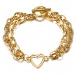 Arihant Jewellery For Women Gold-Toned Gold Plated Heart inspired Bracelet