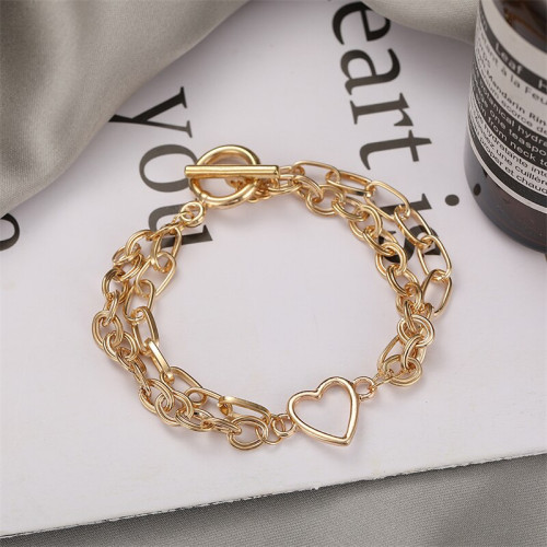 Arihant Jewellery For Women Gold-Toned Gold Plated Heart inspired Bracelet