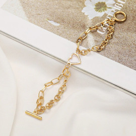 Arihant Jewellery For Women Gold-Toned Gold Plated Heart inspired Bracelet