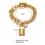 Arihant Jewellery For Women Gold-Toned Gold Plated Lock Bracelet
