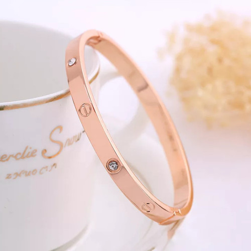 Arihant Jewellery For Women Astonishing Rose Gold Plated Love AD Bracelet