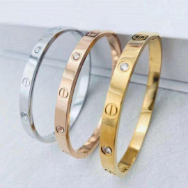 Arihant Jewellery For Women Astonishing Rose-Silver-Gold Plated Love AD Bracelet Combo