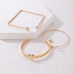Arihant Gold Plated Gold -Toned Set of 3 Stackable Bracelet Set For Women and Girls