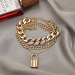 Arihant Gold Plated Stone Studded Lock inspired Multi-strand Bracelet For Women and Girls