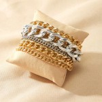 Arihant Gold & Silver Plated Multi-strand Charm Bracelet For Women and Girls