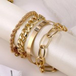 Arihant Gold Plated Set of 4 Stackable Bracelet Set for Women and Girls