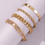 Arihant Gold Plated Set of 4 Stackable Bracelet Set for Women and Girls