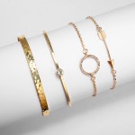 Arihant Gold Plated Contemporary Set of 4 Bracelet Set For Women and Girls