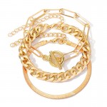 Arihant Gold Plated Set of 3 Contemporary Bracelet Set For Women and Girls