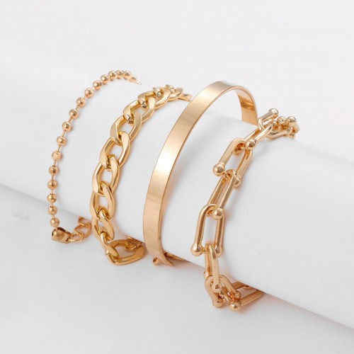 Arihant Gold Plated Set of 4 Contemporary Bracelet...