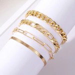 Arihant Gold Plated Gold-Toned Set of 4 Contemporary Bracelet Set For Women and Girls
