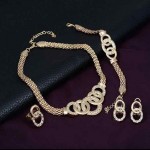 Arihant Gold-Toned Gold Plated Contemporary Jewellery Set 49512