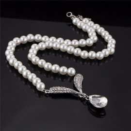 Arihant White & Silver Toned Contemporary Jewellery Set 49514