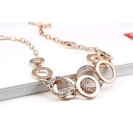 Arihant Stunning AD Round Crosses Design Brillaint Necklace Set for Women/Girls 49515