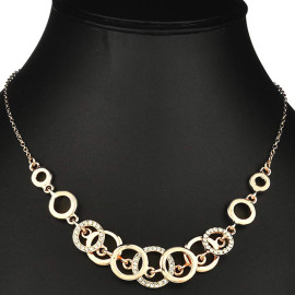 Arihant Stunning AD Round Crosses Design Brillaint Necklace Set for Women/Girls 49515